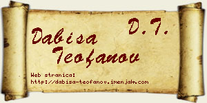 Dabiša Teofanov vizit kartica